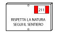 Tabella segnavia per itinerari escursionistici di lunga percorrenza